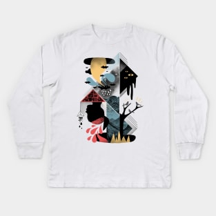 Shapes and Nightmares Kids Long Sleeve T-Shirt